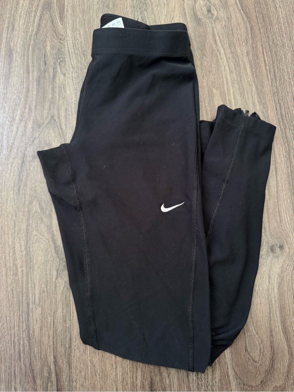 Nike Black Leggings with White Swoosh